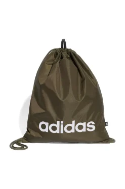 Donna ADIDAS Linear Gymsack, grüner Turnbeutel mit Frontlogo