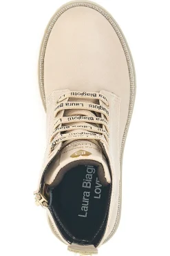 LAURA BIAGIOTTI Anfibi beige con suola glitter L919395