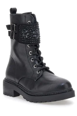 Donna ME u0026 ME Anfibi neri con cerniera laterale e fascia frontale ME&ME RQ24W13D