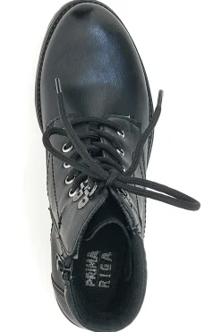Donna PRIMA RIGA Anfibi Neri Con Tacco 20301