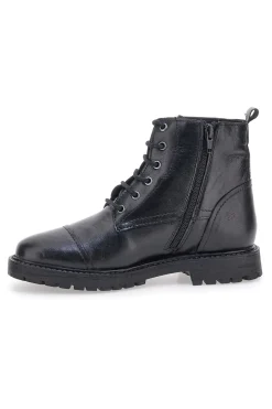 PRIMA RIGA Anfibi Neri in vera pelle con borchie 503 NERO New