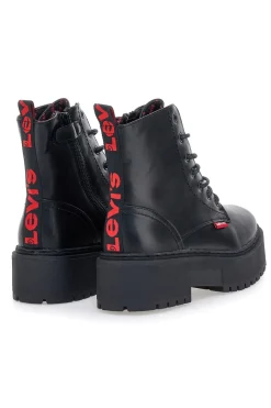 LEVI'S Anfibi neri platform con zip laterale e dettagli logati VCOO0021S SCHWARZ Clearance