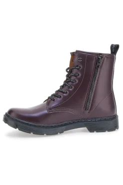 Uomo GAS Auberginefarbene Kampfstiefel mit seitlichem Reißverschluss von Nottingham