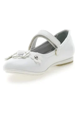 LAURA BIAGIOTTI Ballerine Bianche con Cinturino e Clip con Fiori AG17081