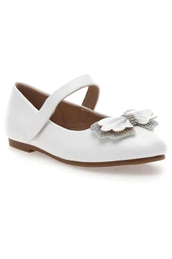 GRAZIE GIRL Ballerine Bianche con Cinturino e Fiocco a Fiore 39G2514S