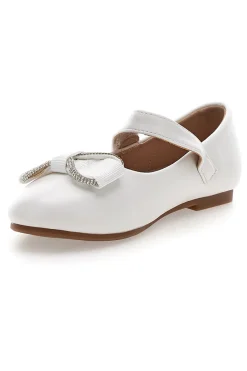 GRAZIE GIRL Ballerine bianche con fiocco frontale 392612S