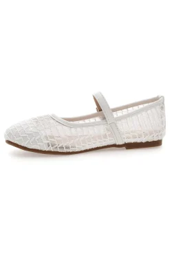 GRAZIE GIRL Ballerine bianche traforate con cinturino 392610S