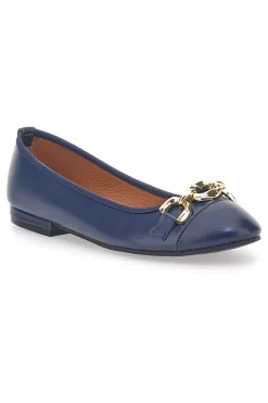 THE FIRST Ballerine Blu Con Catenina Dorata 170 NAVY Outlet