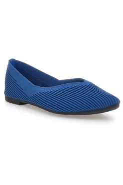 THE FIRST Ballerine blu in tessuto con soletta morbida PREA614 JEANS Hot