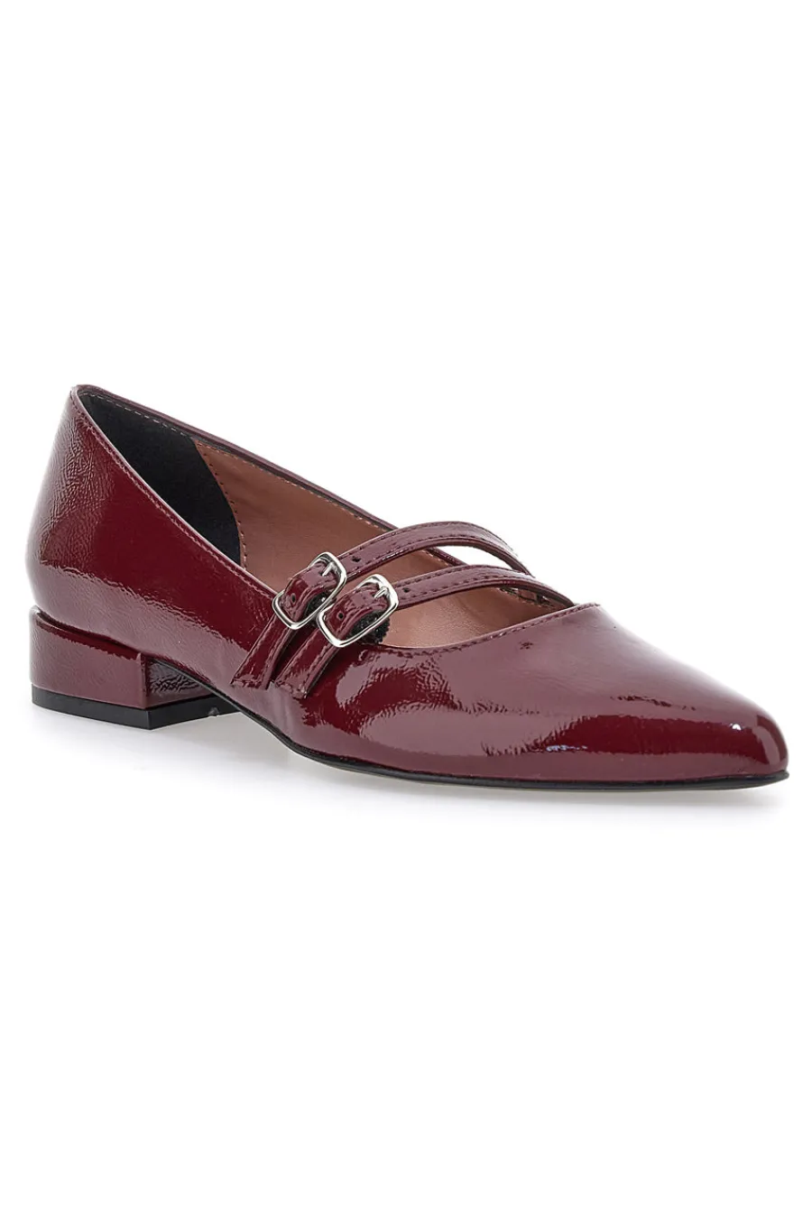 Donna PITTARELLO GLAM Ballerine bordeaux con punta sfilata e doppia fibbia 64