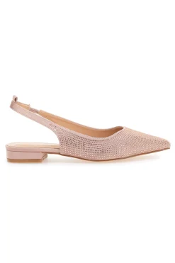 PRIMA RIGA Ballerine Lace-Up 15990 Rosa Strass Clearance