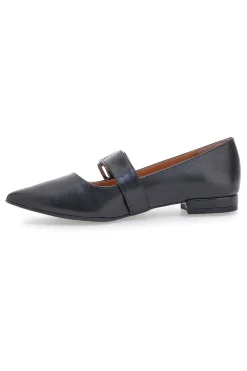 PITTARELLO LOVE Ballerine nere a punta con cinturino 3098