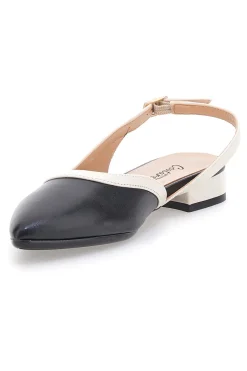 PITTARELLO COUTURE Ballerine Nere e Beige Con Cinturino Slingback 6011 New