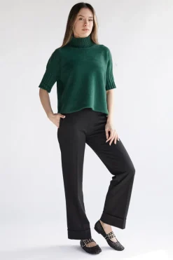 THE FIRST Ballerine nere intrecciate con fibbie IDE12 da Donna Clearance