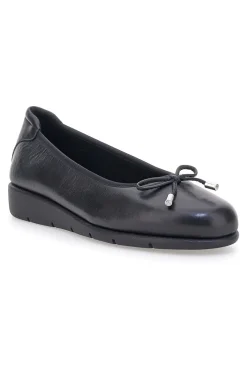 PRIMA RIGA Ballerine nere in vera pelle con fiocco 15856APRIL Online