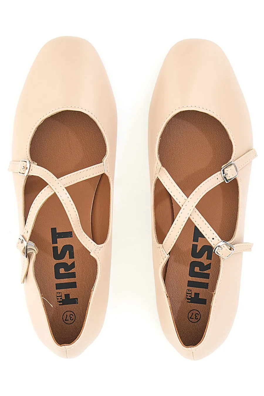 THE FIRST Ballerine rosa con cinturini IDEA02 NUDE New