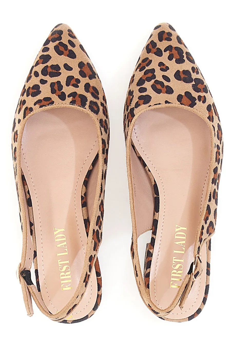FIRST LADY Ballerine Slingback ate a Punta P553 LEOPARD Best