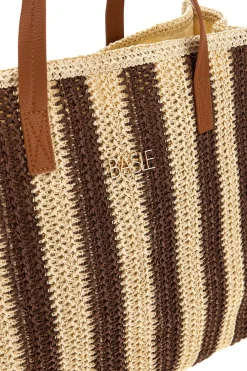 Donna BASILE gewebt beige und braun Strandtasche BA27409