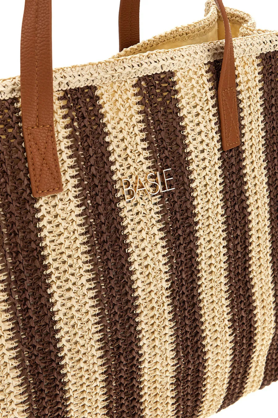 Donna BASILE gewebt beige und braun Strandtasche BA27409