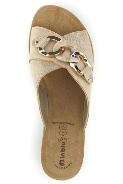 INBLU Beige Hausschuhe mit Keil und anatomischem Fußbett 16 GO SABBIA Clearance