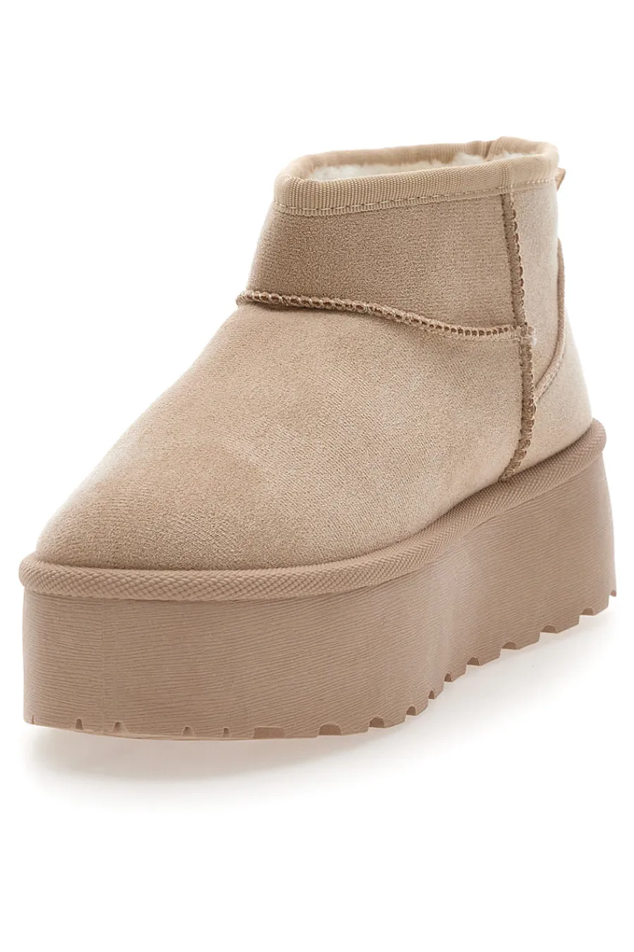 PITTARELLO LOVE Slipper-Stiefeletten mit Plateau und warmem Futter PK1497D BEIGE Discount
