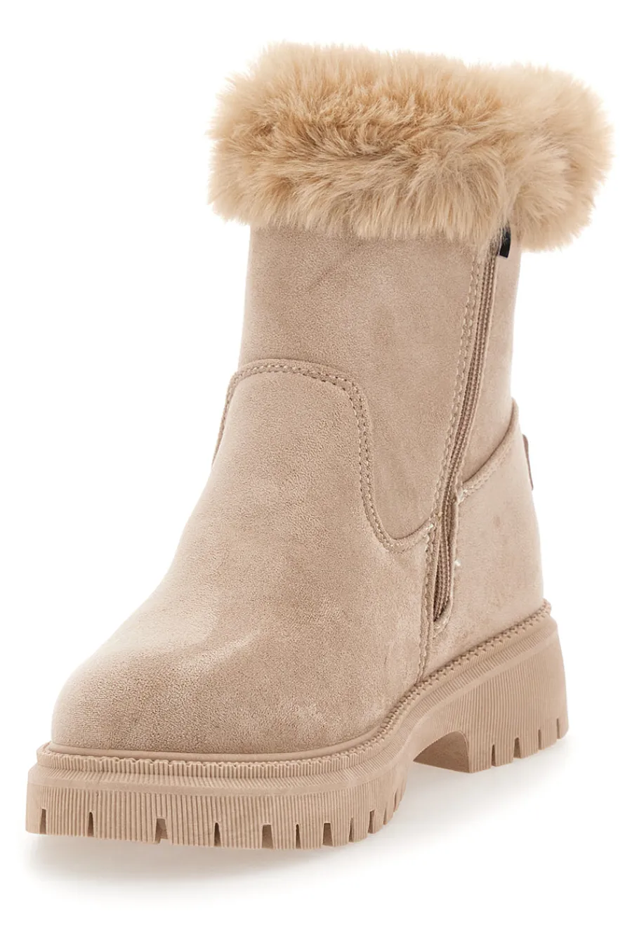 CARRERA Beige Stiefeletten mit Pelzbesatz und Innenfutter CAW7590963 ERDE Outlet