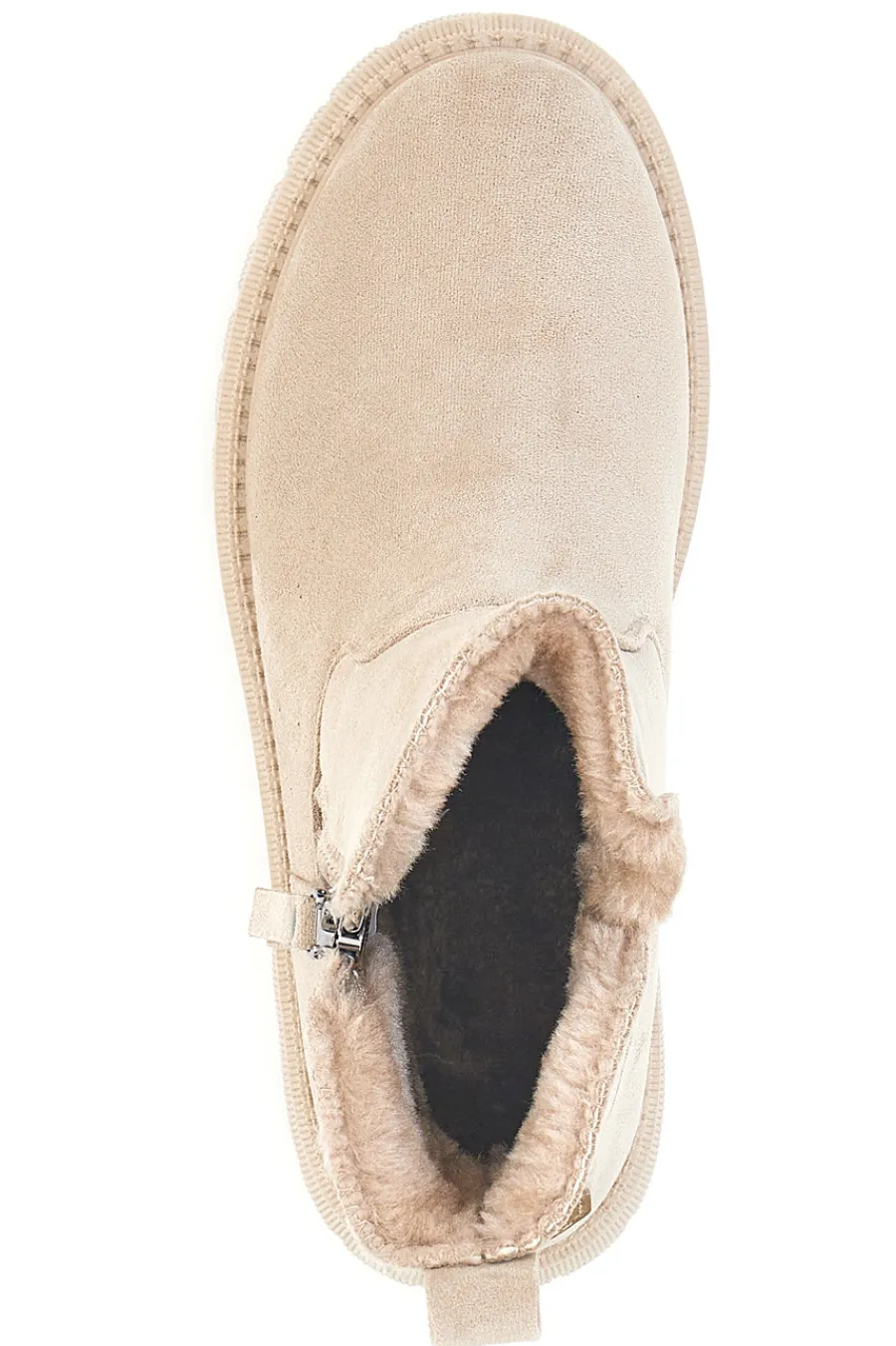 CARRERA Beige Stiefeletten mit seitlichem Reißverschluss und Fellfutter CAW7591063 ERDE Outlet