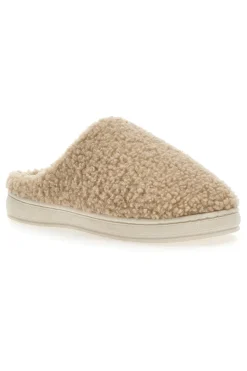 Donna COVERI WORLD Beige Teddy-Hausschuhe 233092