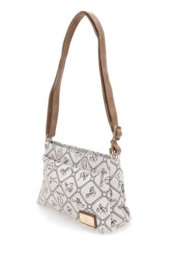 Donna GIULIA PIERALLI Beige Umhängetasche mit Logodruck GP431