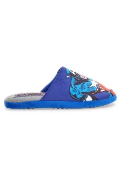 Uomo AVENGERS Blaue Hausschuhe mit Captain America-Aufdruck und rutschfester -Sohle R1010198T01