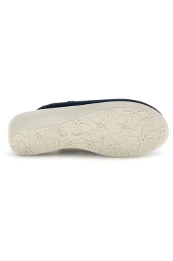 FLY FLOT Blaue Hausschuhe mit rutschfester Innensohle aus echtem Leder 90T8FE BLUE Sale