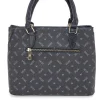 Donna BASILE Borsa a mano nera con stampa logata e tracolla Class BA1149LOG