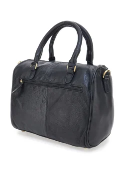 Donna BASILE Borsa a mano nera in vera pelle artigianale con tracolla BA3674DX