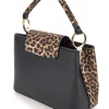 Donna BASILE Borsa animalier con manico ad anelli BA1272N-MAC