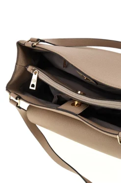 Donna GUIDO VIETRI Borsa a spalla beige con tasca frontale e scomparti interni TRIK30,370,B0AAA