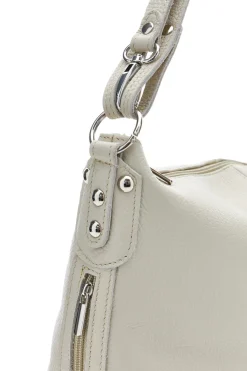 Donna NBG Borsa a spalla bianca in vera pelle New Bag 275