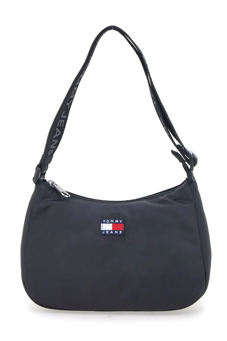 Donna TOMMY HILFIGER Borsa a spalla nera in tessuto con logo Tommy Jeans Shoulder Bag