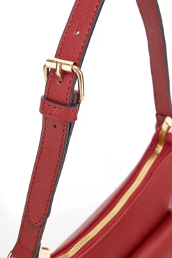 Donna BASILE Borsa a spalla rossa con tasca frontale Class BA11950ESAF