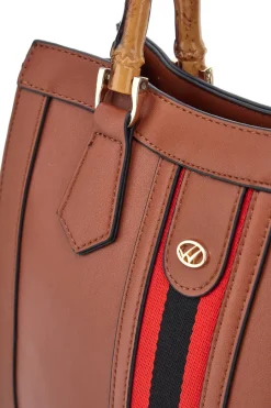 Donna DOUBLE CHECK Borsa a Tracolla con dettagli Dorati e Manico Rimovibile 18244-4