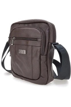 Uomo BASILE Borsa a tracolla effetto martellato BA520-4
