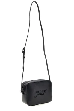 Donna TOMMY HILFIGER Borsa a Tracolla Nera con Logo in Rilievo Tommy Jeans 18451