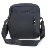 Uomo LAURA BIAGIOTTI Borsa a tracolla nera con zip frontale Biagiotti MOI LB25W-464/1/TRAC