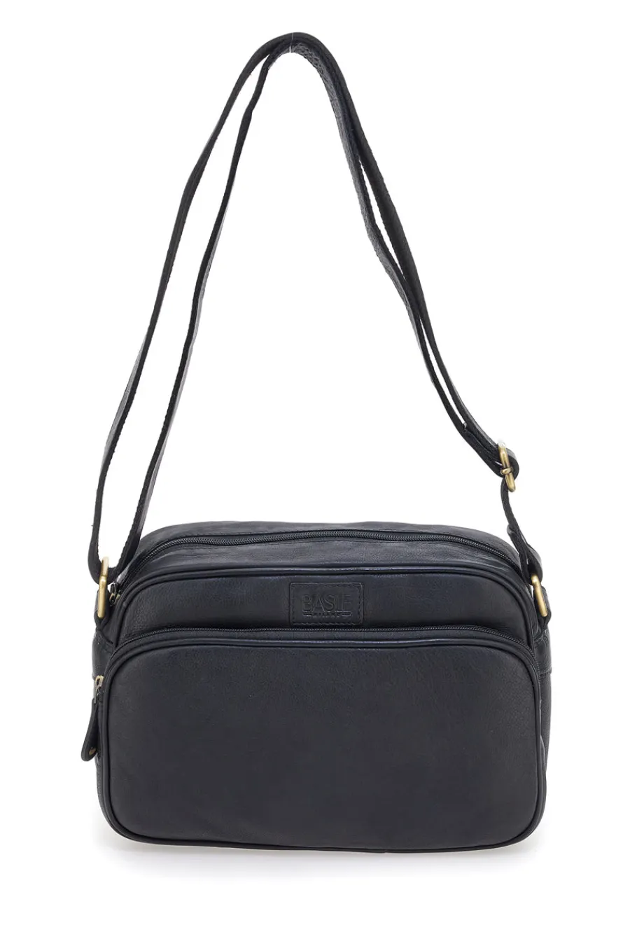 Donna BASILE Borsa a tracolla nera in vera pelle artigianale BA3540DX
