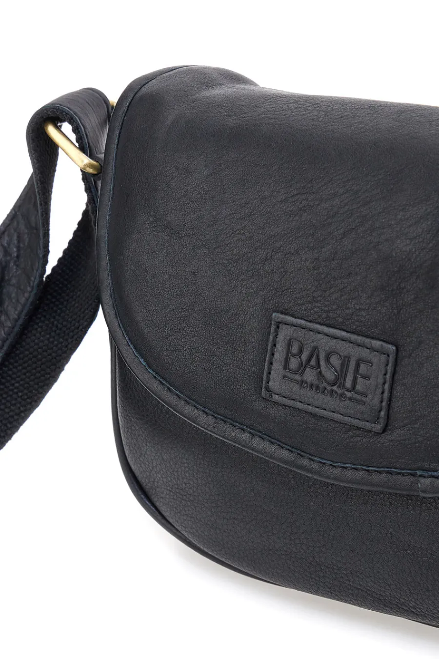 Donna BASILE Borsa a tracolla nera in vera pelle artigianale BA3542DX