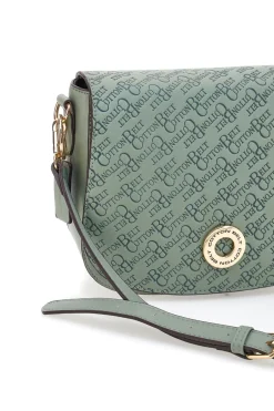 Donna COTTON BELT Borsa a tracolla verde con logo all over K19,012,B011