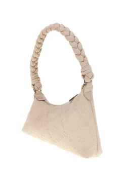 Donna ME u0026 ME Borsa beige con manico intrecciato Me & me L4743