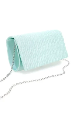 Donna COVERI Borsa da sera azzurra a mano con tracolla rimovibile COLLECTION SERA 099