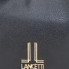 Donna LANCETTI Borsa hobo nera con portamonete a cuore LL25W-100-3