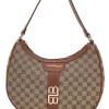Donna LAURA BIAGIOTTI Borsa logata marrone a spalla con dettaglio logo LB25W-255-7