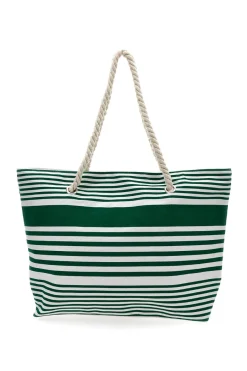 Donna FUN BEACH Borsa Mare Bianca e A Righe XI Y005